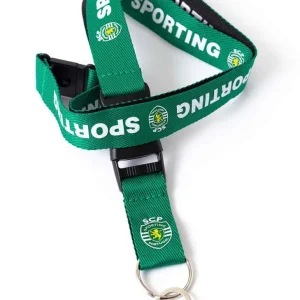 Lanyard Fita Preto e Verde SCP