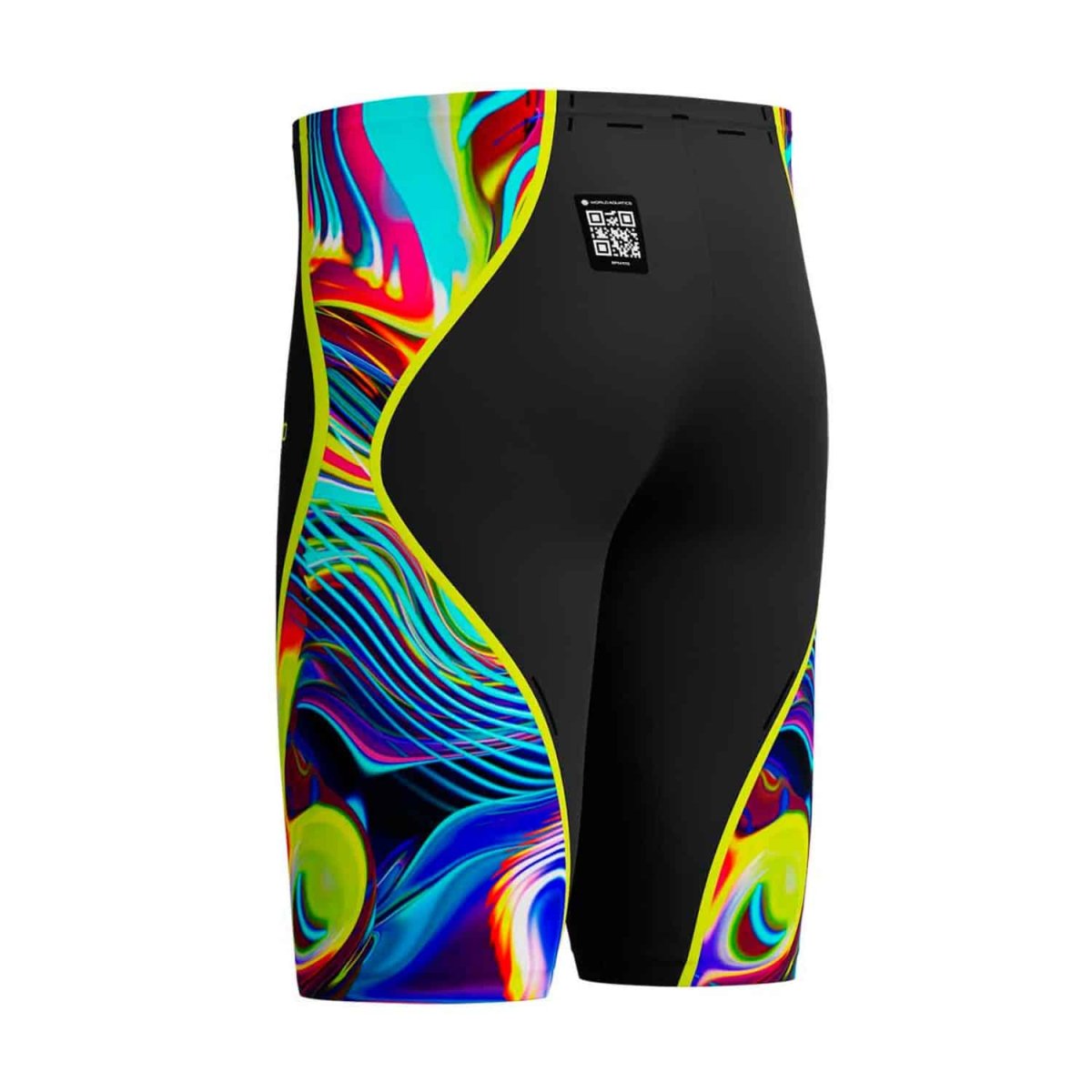 Speedo Fastskin LZR Pure Intent 2.0 Preto Azul Amarelo Cintura Alta - Image 3