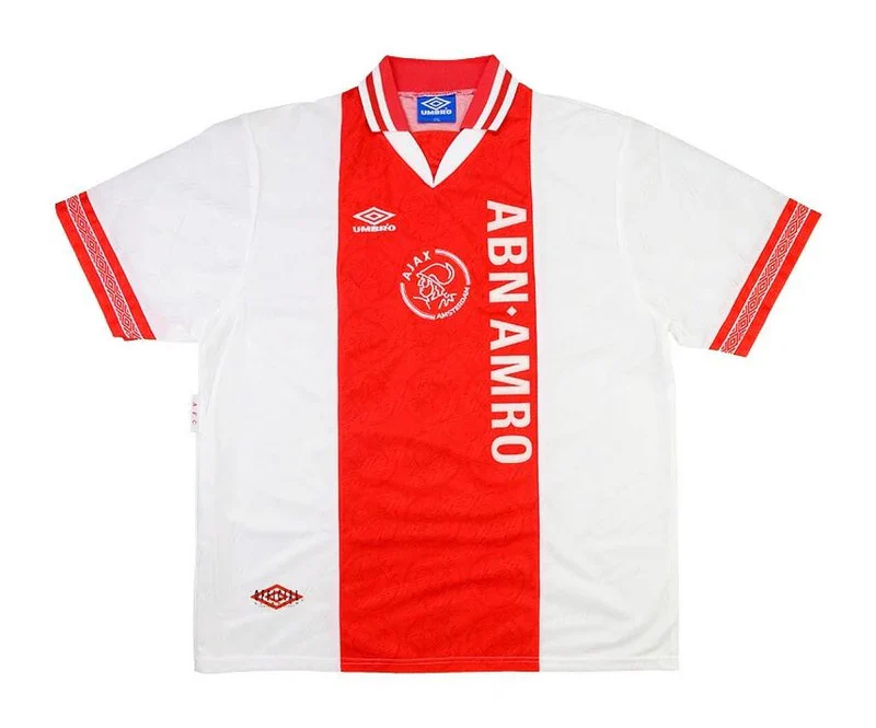 Camisola Ajax Retrô 94/95 - Vermelha e Branca - Image 2